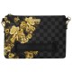 SPRAYGROUND GOLD FLORAL REMIX CROSSBODY POUCHETTE Μαύρο